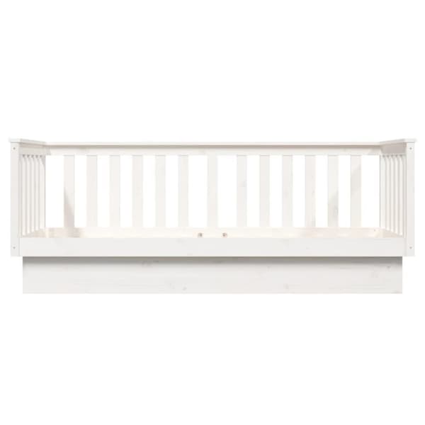 vidaXL Dagseng uten madrass hvit 75x190 cm heltre furu