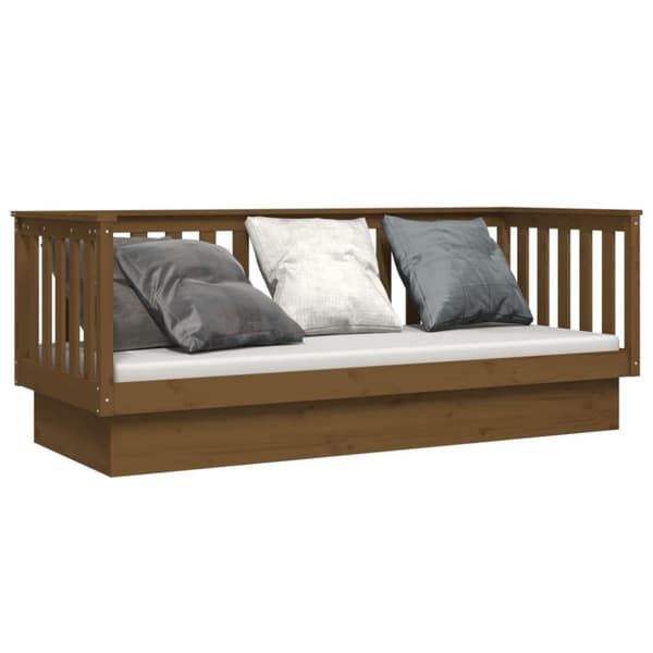vidaXL Dagseng honningbrun 75x190 cm heltre furu
