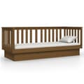 Miniatyrbilde 5 av 11: vidaXL Dagseng honningbrun 75x190 cm heltre furu