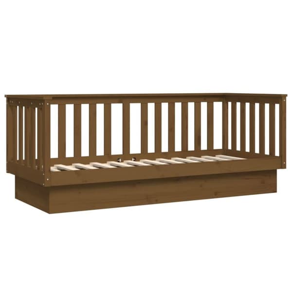 vidaXL Dagseng honningbrun 75x190 cm heltre furu