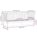 Miniatyrbilde 11 av 11: vidaXL Dagseng honningbrun 75x190 cm heltre furu