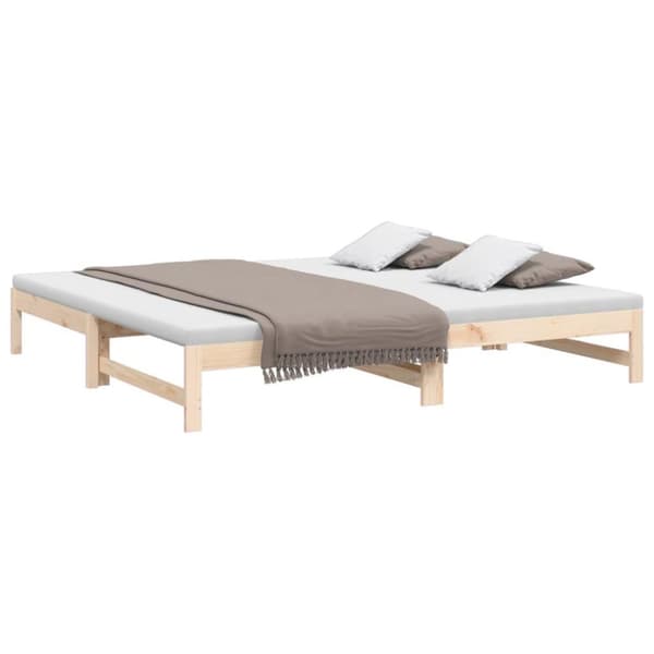 vidaXL daybed med udtræk 2x(90x200) cm massivt fyrretræ