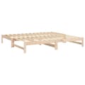 Miniatyrbillede 7 af 11: vidaXL daybed med udtræk 2x(90x200) cm massivt fyrretræ