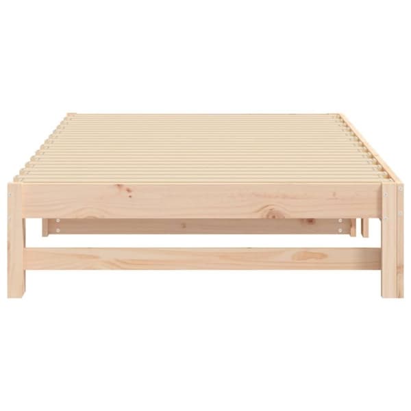 vidaXL daybed med udtræk 2x(90x200) cm massivt fyrretræ