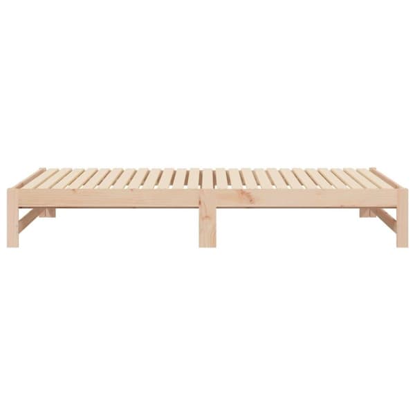 vidaXL daybed med udtræk 2x(90x200) cm massivt fyrretræ