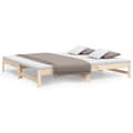 Miniatyrbillede 1 af 11: vidaXL daybed med udtræk 2x(90x200) cm massivt fyrretræ