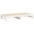Miniatyrbillede 8 af 11: vidaXL daybed med udtræk 2x(90x190) cm massivt fyrretræ hvid