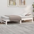 Miniatyrbillede 4 af 11: vidaXL daybed med udtræk 2x(75x190) cm massivt fyrretræ hvid