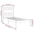 Miniatyrbillede 6 af 6: vidaXL sengeramme 100x200 cm massivt fyrretræ gyldenbrun