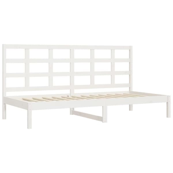 vidaXL Vuodesohva ilman patjaa valkoinen 90x200 cm täysi mänty