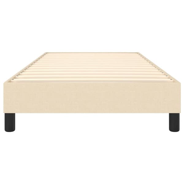 vidaXL sengeramme 90x200 cm stof cremefarvet