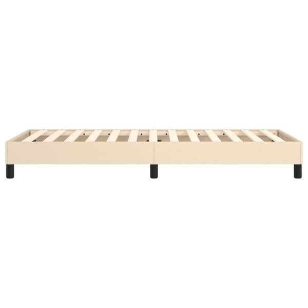 vidaXL sengeramme 90x200 cm stof cremefarvet
