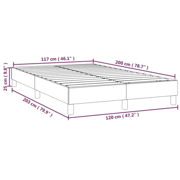 vidaXL sengeramme 120x200 cm stof sort