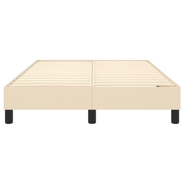 vidaXL sengeramme til kontinentalseng 120x200 cm stof cremefarvet