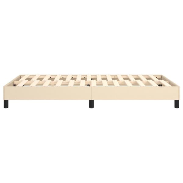 vidaXL sengeramme til kontinentalseng 120x200 cm stof cremefarvet
