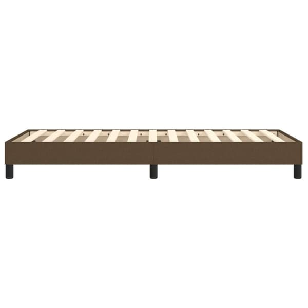 vidaXL Sängram mörkbrun 90x190 cm tyg