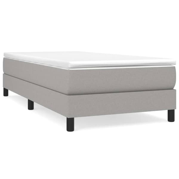 vidaXL Sängram ljusgrå 90x200 cm tyg