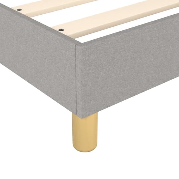vidaXL sengeramme til kontinentalseng 90x200 cm stof lysegrå