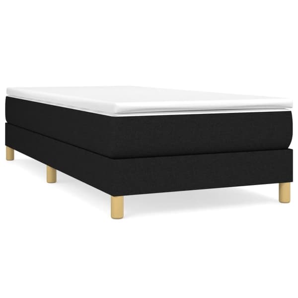 vidaXL sengeramme 90x200 cm stof sort