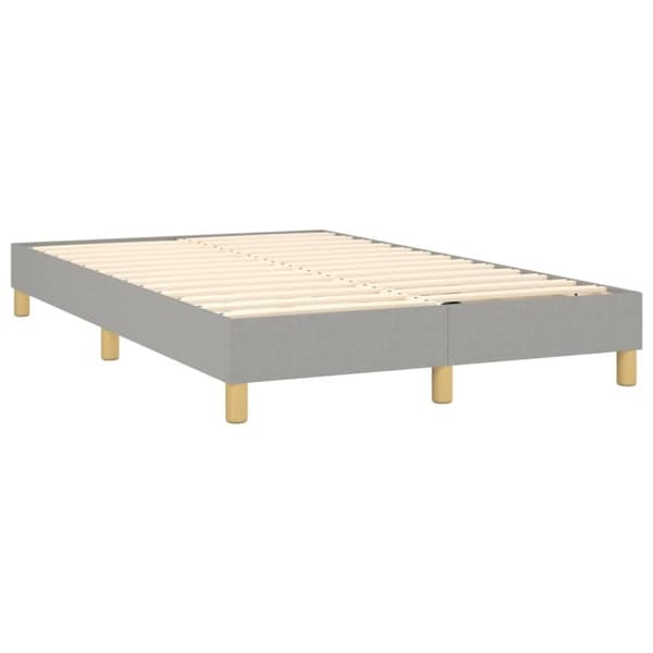 vidaXL sengeramme til kontinentalseng 120x200 cm stof lysegrå