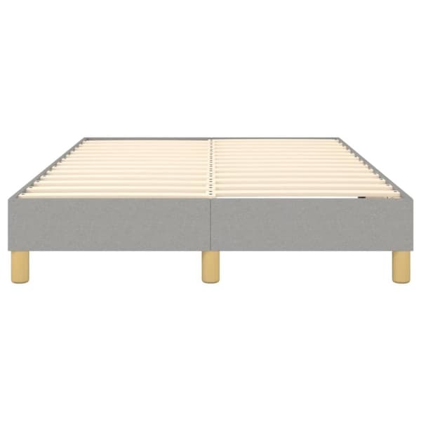vidaXL sengeramme til kontinentalseng 120x200 cm stof lysegrå