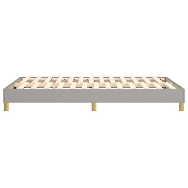 vidaXL sengeramme til kontinentalseng 120x200 cm stof lysegrå