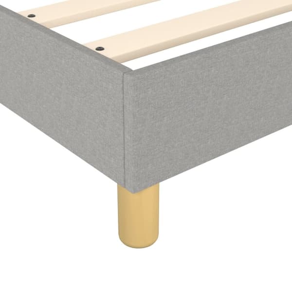 vidaXL sengeramme til kontinentalseng 120x200 cm stof lysegrå