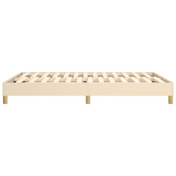 vidaXL sengeramme til kontinentalseng 140x200 cm stof cremefarvet