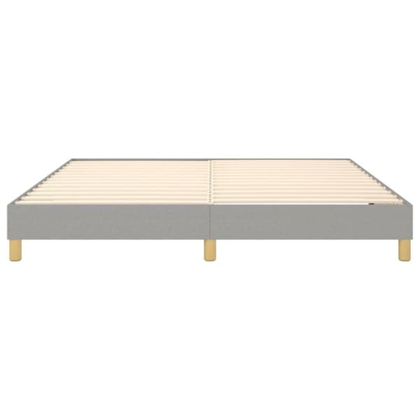 vidaXL sengeramme 160x200 cm stof lysegrå