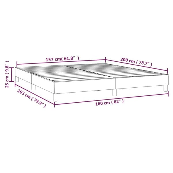 vidaXL sengeramme 160x200 cm stof sort