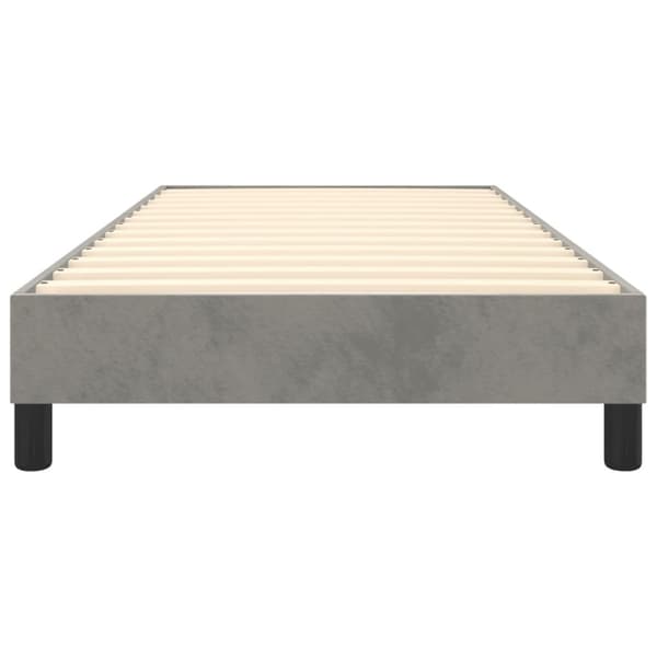 vidaXL Sängram ljusgrå 90x200 cm sammet