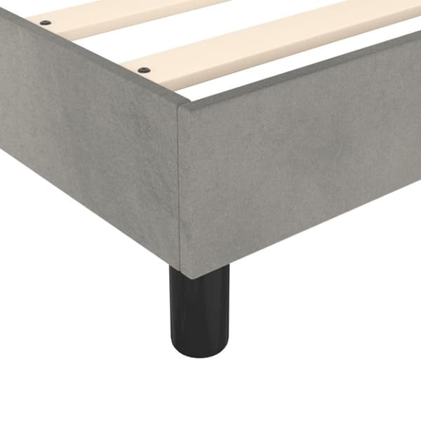 vidaXL Sängram ljusgrå 90x200 cm sammet