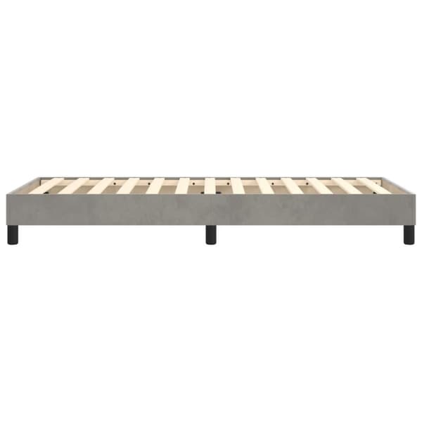 vidaXL Sängram ljusgrå 100x200 cm sammet