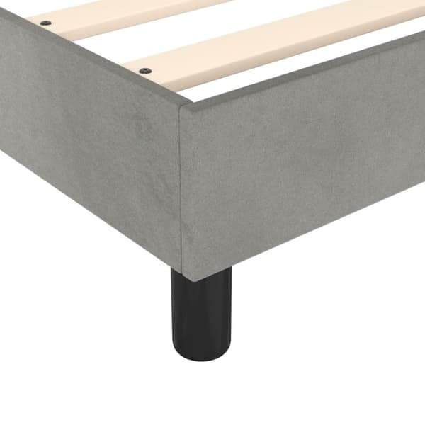 vidaXL Sängram ljusgrå 100x200 cm sammet