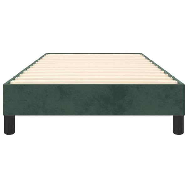 vidaXL Sängram mörkgrön 100x200 cm sammet