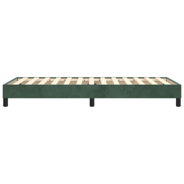 vidaXL Sängram mörkgrön 100x200 cm sammet