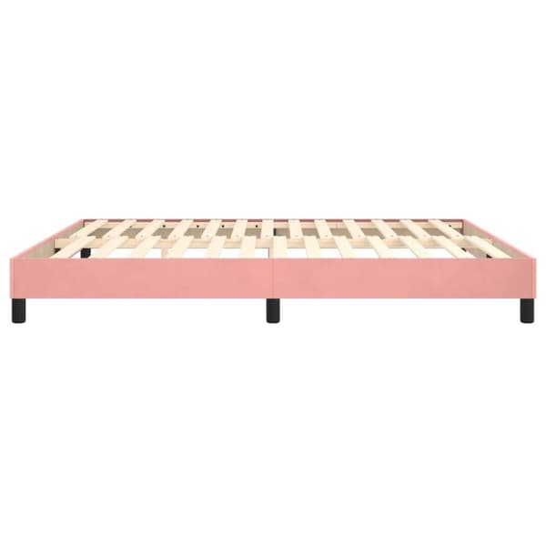 vidaXL Sängram rosa 160x200 cm sammet