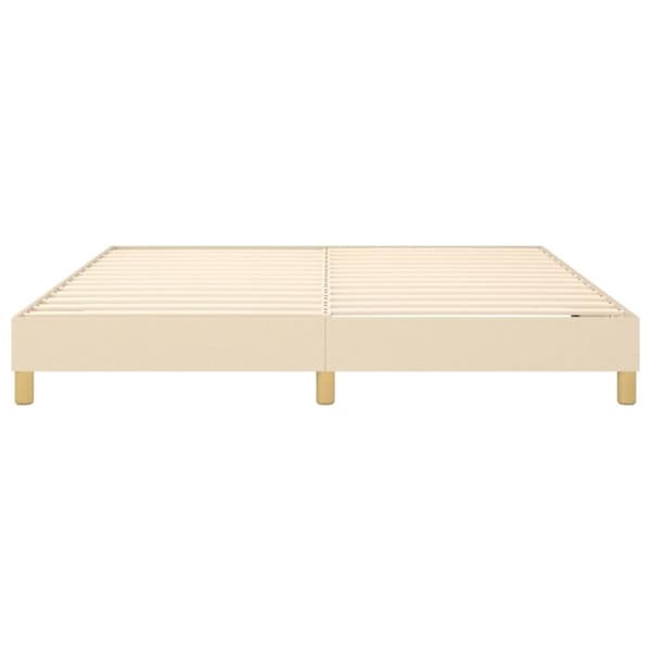 vidaXL sengeramme 160x200 cm stof cremefarvet