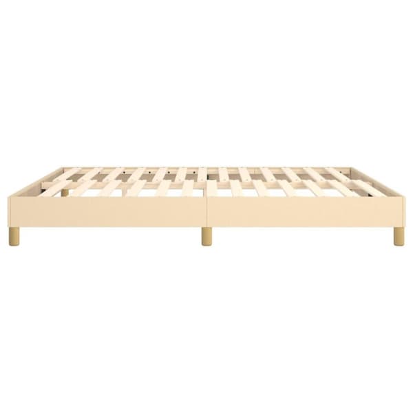 vidaXL sengeramme 160x200 cm stof cremefarvet