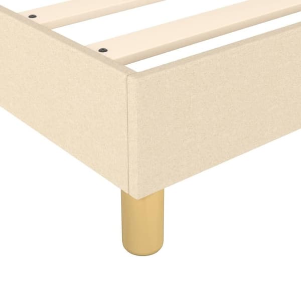 vidaXL sengeramme 160x200 cm stof cremefarvet