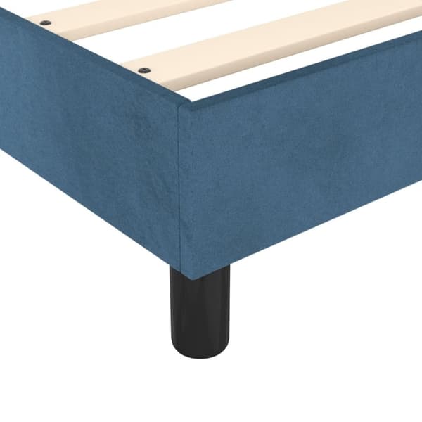 vidaXL sengeramme 100x200 cm fløjl mørkeblå