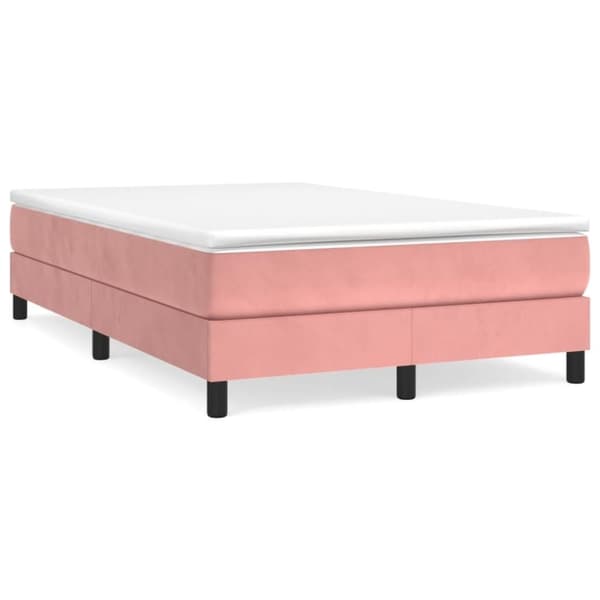 vidaXL sengeramme 120x200 cm fløjl pink