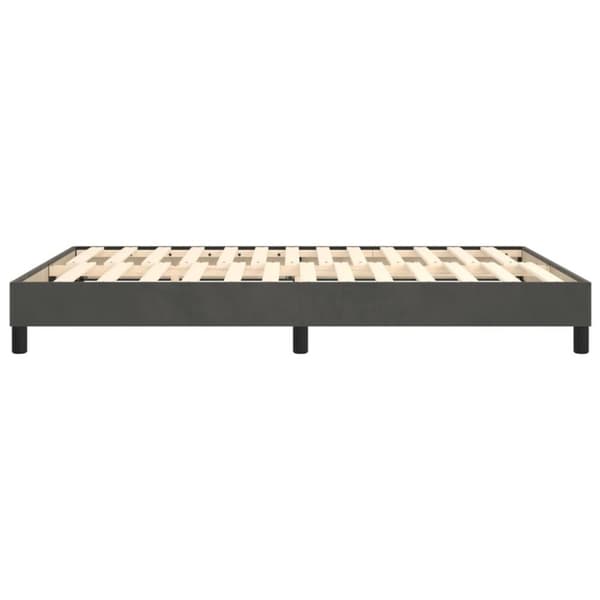 vidaXL sengeramme til kontinentalseng 140x200 cm fløjl mørkegrå