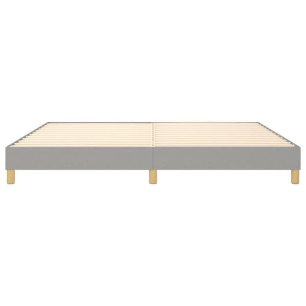 vidaXL sengeramme 200x200 cm stof lysegrå