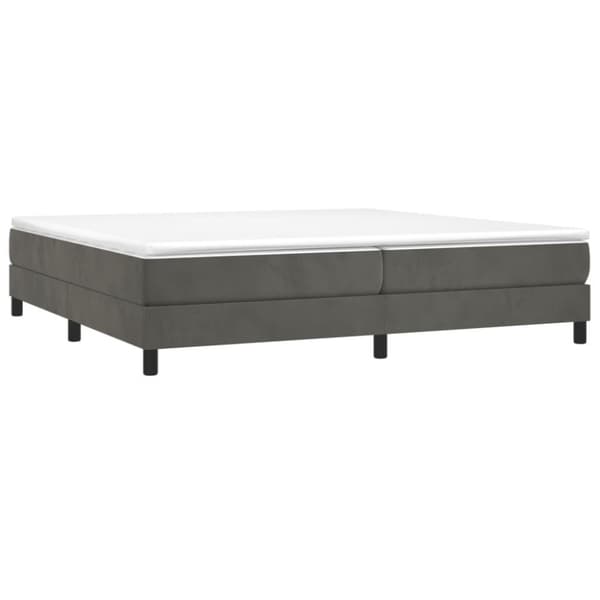 vidaXL sengeramme 200x200 cm fløjl mørkegrå