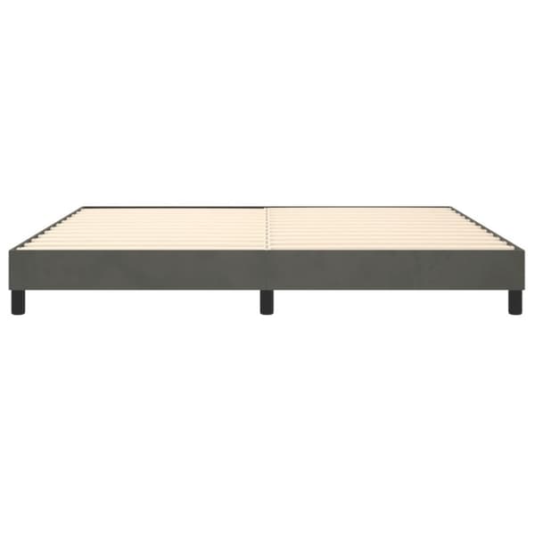 vidaXL sengeramme 200x200 cm fløjl mørkegrå