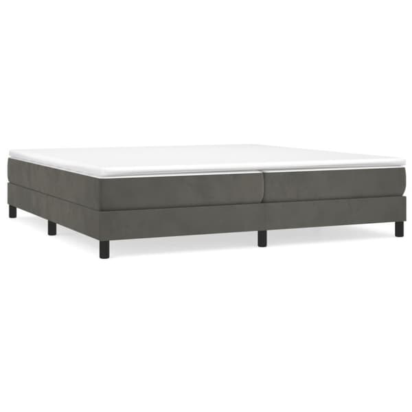vidaXL sengeramme 200x200 cm fløjl mørkegrå