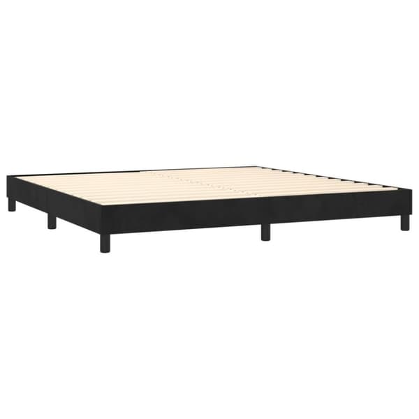 vidaXL sengeramme 200x200 cm fløjl sort