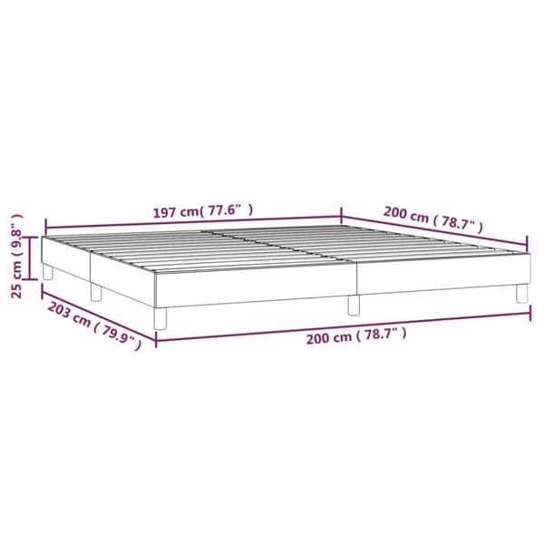 vidaXL sengeramme 200x200 cm fløjl sort