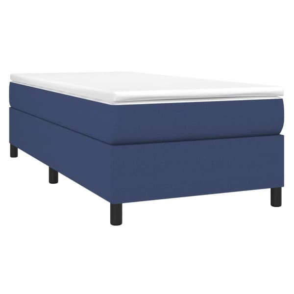 vidaXL sengeramme 90x190 cm stof blå